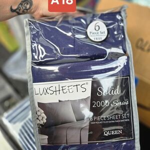 Solid 2000 Series Queen Sheet Set - Blue